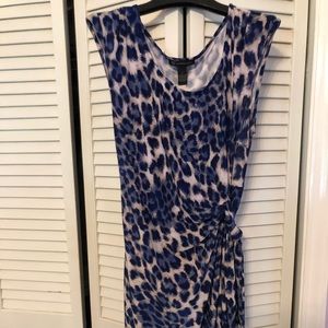 Sexy, sleeveless, purple leopard print dress